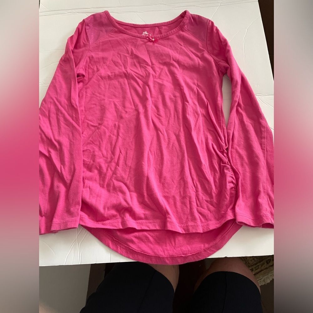 PINK LONG SLEEVE‎ TOP BY 365 KIDS GARANIMALS, sz 8